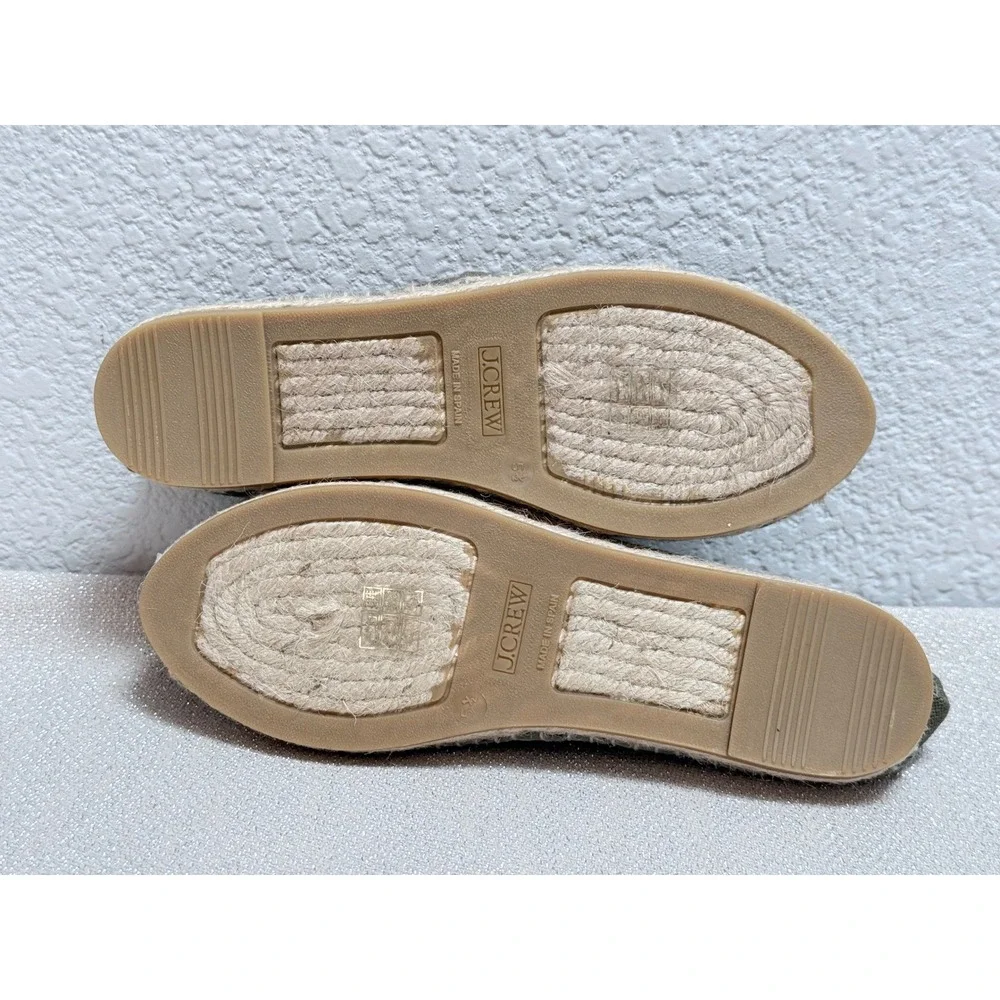 J. Crew Sz 6 Made-in-Spain espadrille flats in linen $79.50
